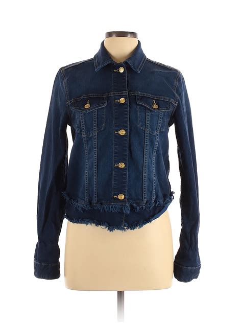 michael kors denim jacket with fur|michael kors jean jacket women.